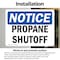 Signmission Propane Shutoff, 10 in W x Rectangle, Vinyl Decal OS-2PACK-NS-D-710-L-17891 - alternate 6